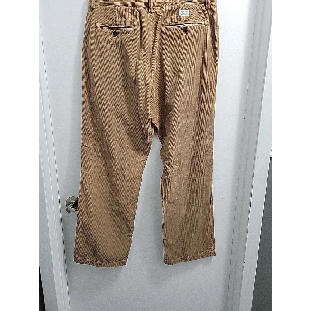Vineyard‎ Vines Men's Corduroy Pants Size 35x30 Dark Tan/Lt Brown Straight Leg
